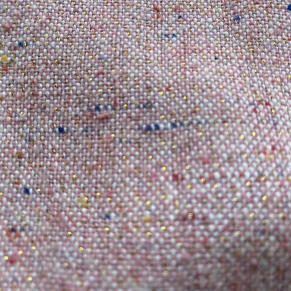 Pink Wool Tweed Dress w/ Multicolor and Gold Speckles, Max and Cleo, Size 4 - Picture 3 of 5